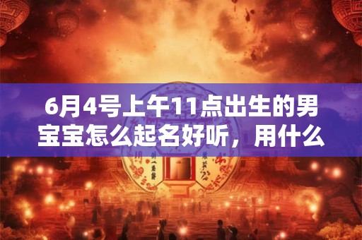 6月4号上午11点出生的男宝宝怎么起名好听，用什么字好