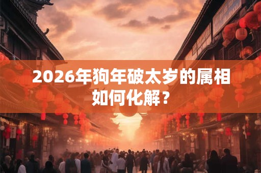 2026年狗年破太岁的属相如何化解？