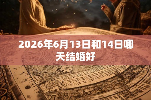 2026年6月13日和14日哪天结婚好 2026年6月13日和14日哪天结婚好