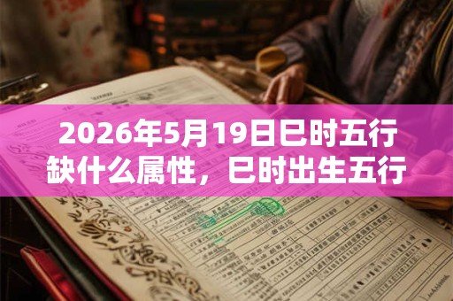 2026年5月19日巳时五行缺什么属性，巳时出生五行缺什么