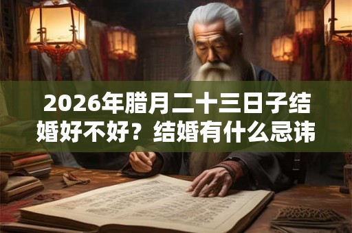 2026年腊月二十三日子结婚好不好？结婚有什么忌讳？