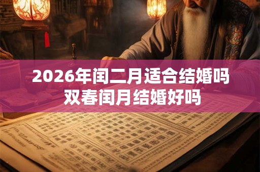 2026年闰二月适合结婚吗 双春闰月结婚好吗