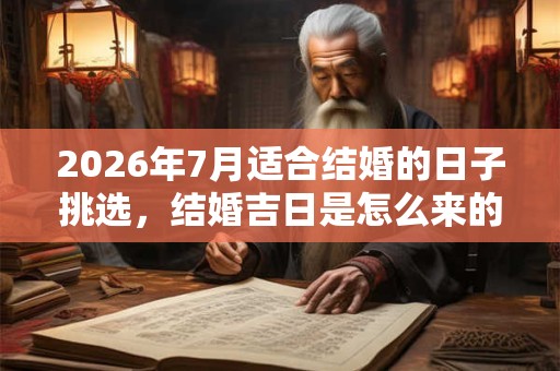 2026年7月适合结婚的日子挑选，结婚吉日是怎么来的？