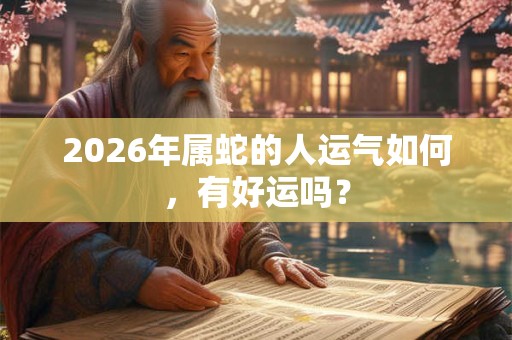 2026年属蛇的人运气如何，有好运吗？