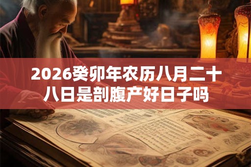 2026癸卯年农历八月二十八日是剖腹产好日子吗