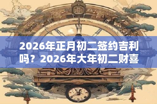 2026年正月初二签约吉利吗?2026年大年初二财喜神方位? 2026年正月初二签约吉利吗?2026年大年初二财喜神方位?