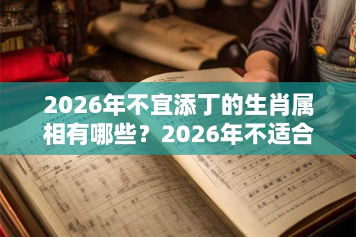 2026年不宜添丁的生肖属相有哪些?2026年不适合结婚的属相有哪些? 2026年不宜添丁的生肖属相有哪些?2026年不适合结婚的属相有哪些?