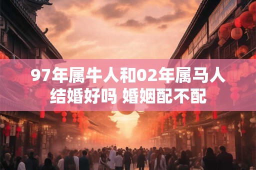 97年属牛人和02年属马人结婚好吗 婚姻配不配