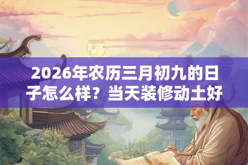 2026年农历三月初九的日子怎么样？当天装修动土好不好？
