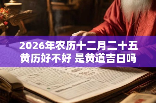 2026年农历十二月二十五黄历好不好 是黄道吉日吗 2026年农历十二月二十五黄历好不好 是黄道吉日吗
