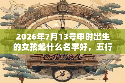 2026年7月13号申时出生的女孩起什么名字好，五行是什么？