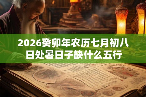 2026癸卯年农历七月初八日处暑日子缺什么五行 2026癸卯年农历七月初八日处暑日子缺什么五行
