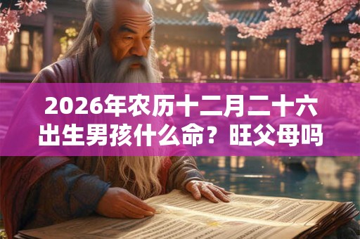 2026年农历十二月二十六出生男孩什么命？旺父母吗？