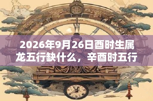 2026年9月26日酉时生属龙五行缺什么，辛酉时五行缺什么