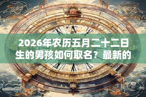 2026年农历五月二十二日生的男孩如何取名？最新的高分男生名字