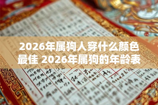 2026年属狗人穿什么颜色最佳 2026年属狗的年龄表