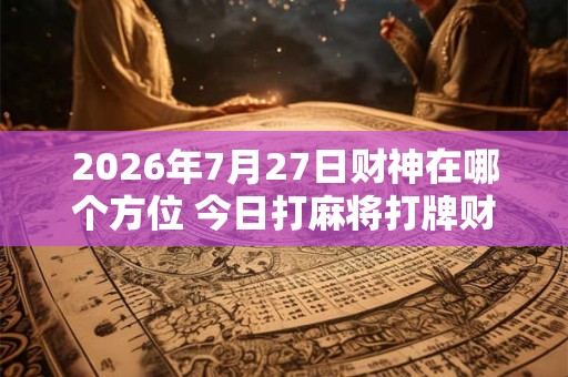 2026年7月27日财神在哪个方位 今日打麻将打牌财神方位！