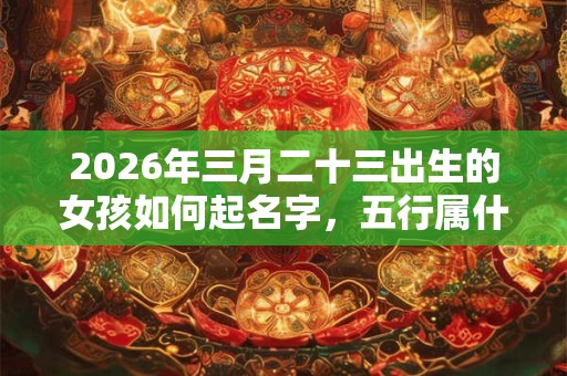 2026年三月二十三出生的女孩如何起名字，五行属什么