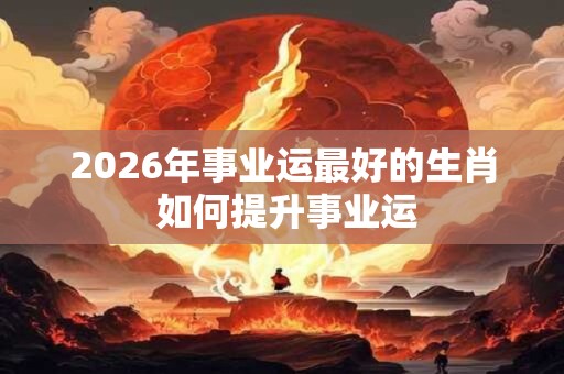 2026年事业运最好的生肖 如何提升事业运