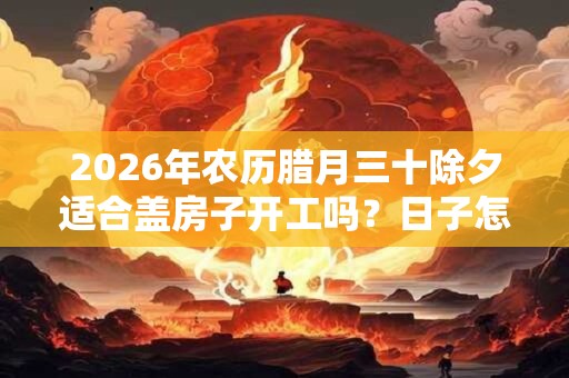 2026年农历腊月三十除夕适合盖房子开工吗？日子怎么样？
