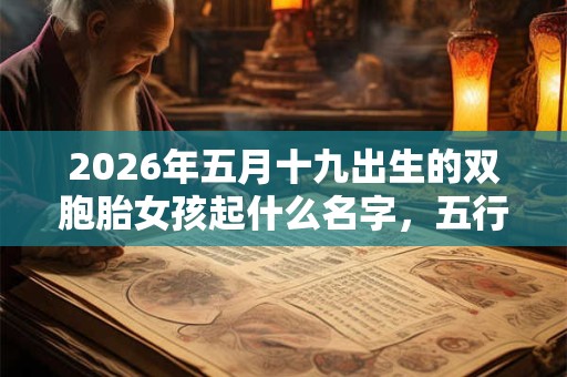 2026年五月十九出生的双胞胎女孩起什么名字，五行属什么