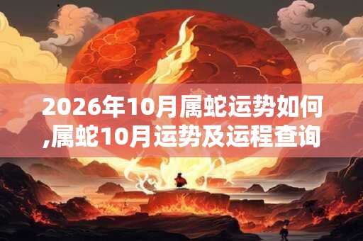 2026年10月属蛇运势如何,属蛇10月运势及运程查询