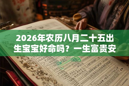 2026年农历八月二十五出生宝宝好命吗?一生富贵安康吗? 2026年农历八月二十五出生宝宝好命吗?一生富贵安康吗?