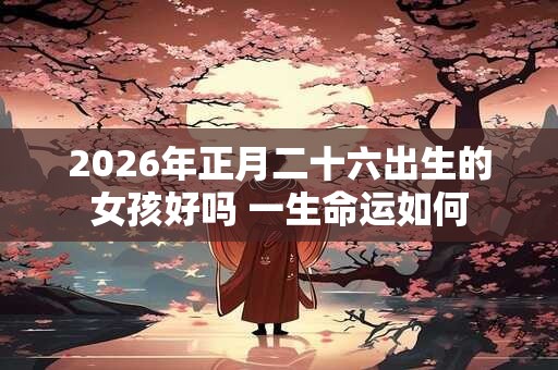 2026年正月二十六出生的女孩好吗 一生命运如何
