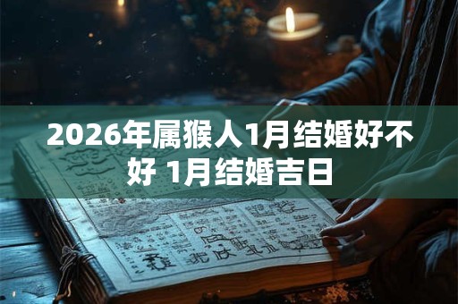 2026年属猴人1月结婚好不好 1月结婚吉日