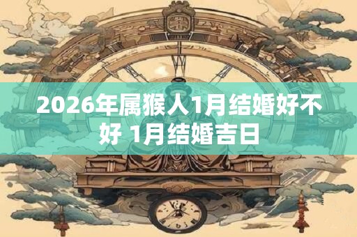 2026年属猴人1月结婚好不好 1月结婚吉日