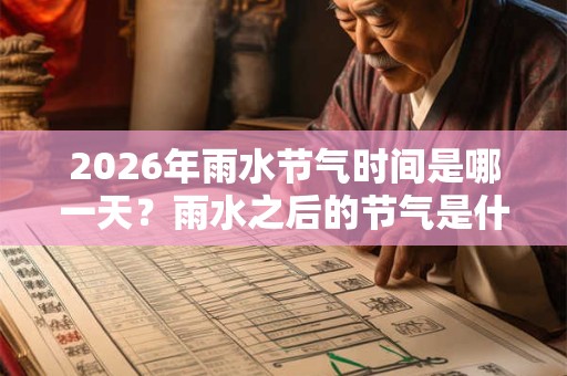 2026年雨水节气时间是哪一天？雨水之后的节气是什么？