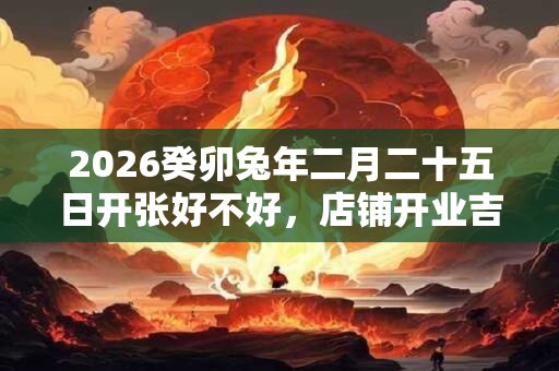 2026癸卯兔年二月二十五日开张好不好，店铺开业吉利吗？