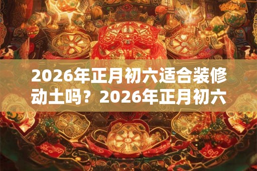 2026年正月初六适合装修动土吗？2026年正月初六卦象吉凶？