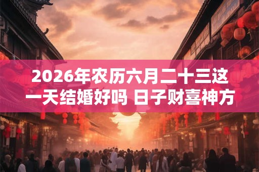 2026年农历六月二十三这一天结婚好吗 日子财喜神方位