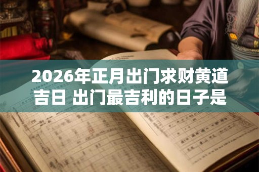 2026年正月出门求财黄道吉日 出门最吉利的日子是什么