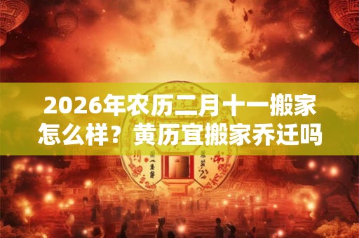 2026年农历二月十一搬家怎么样？黄历宜搬家乔迁吗？