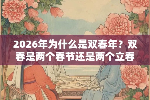 2026年为什么是双春年？双春是两个春节还是两个立春？