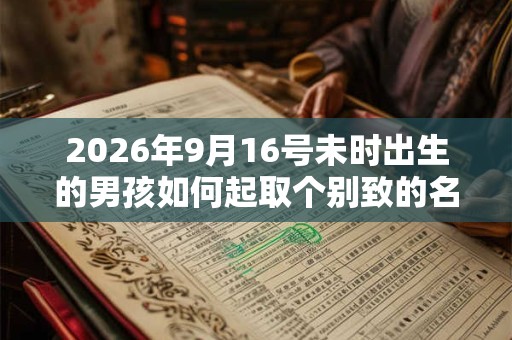 2026年9月16号未时出生的男孩如何起取个别致的名字，五行属什么