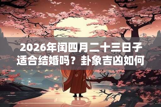 2026年闰四月二十三日子适合结婚吗？卦象吉凶如何？