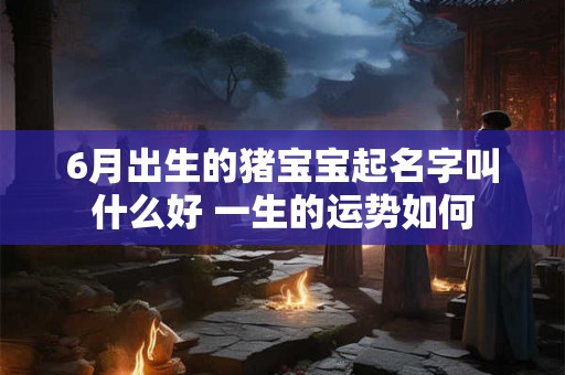 6月出生的猪宝宝起名字叫什么好 一生的运势如何