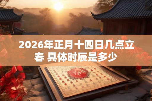 2026年正月十四日几点立春 具体时辰是多少