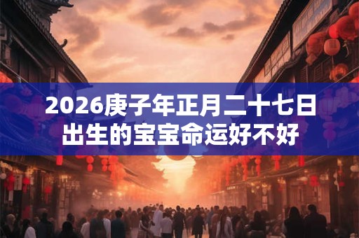 2026庚子年正月二十七日出生的宝宝命运好不好
