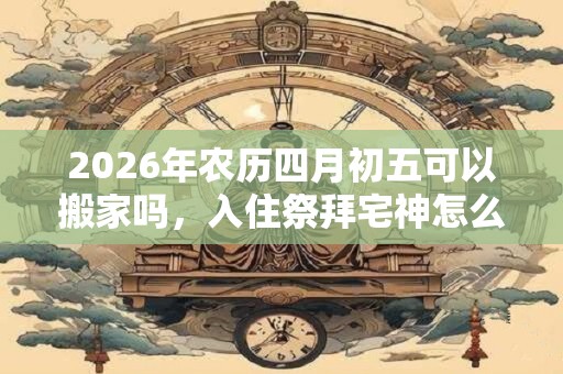 2026年农历四月初五可以搬家吗，入住祭拜宅神怎么做？
