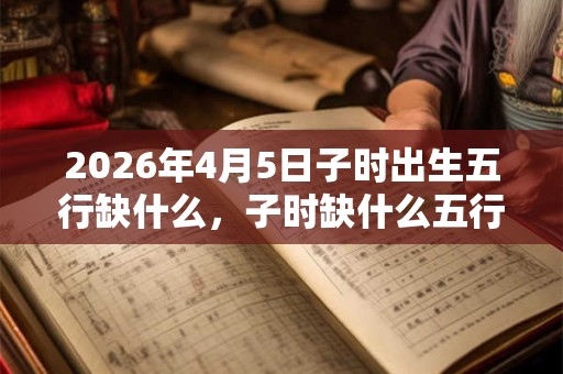 2026年4月5日子时出生五行缺什么，子时缺什么五行