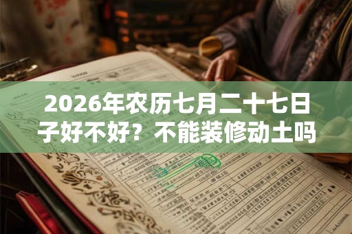 2026年农历七月二十七日子好不好？不能装修动土吗？