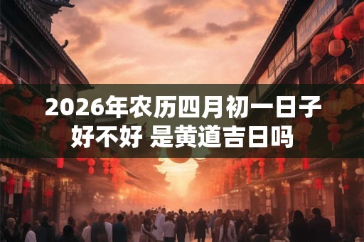 2026年农历四月初一日子好不好 是黄道吉日吗