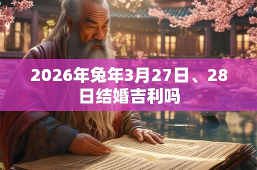 2026年兔年3月27日、28日结婚吉利吗