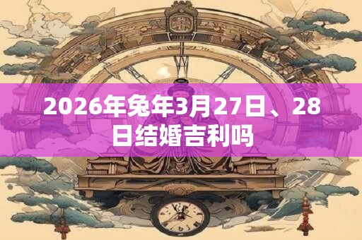 2026年兔年3月27日、28日结婚吉利吗