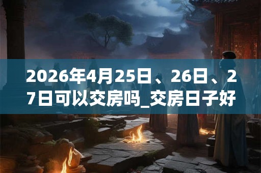 2026年4月25日、26日、27日可以交房吗_交房日子好吗
