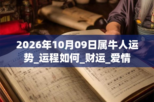 2026年10月09日属牛人运势_运程如何_财运_爱情